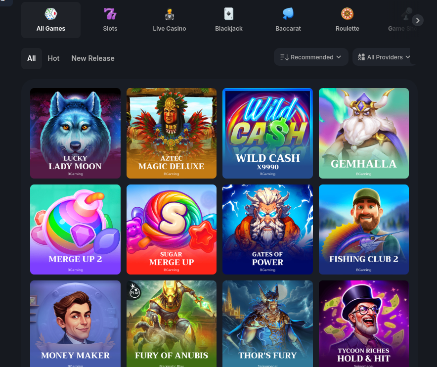 HunnyPlay Casino Game Library